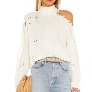 Lovers And Friends Arlington Sweater Destroyed Ivory Revolve